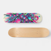 Druppelend Neon Paint patroon Persoonlijk Skateboard (Horizontaal)
