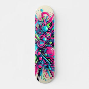 Druppelend Neon Paint patroon Persoonlijk Skateboard
