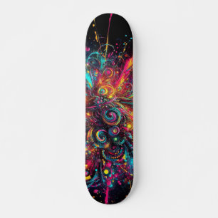Druppelend Neon Paint patroon Persoonlijk Skateboard