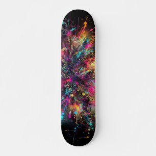 Druppelend Neon Verfpatroon Persoonlijk Skateboard