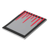 Druppelend Notitieblok (zwart en rood) (Linkerzijde)