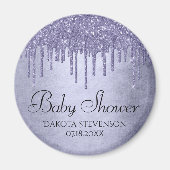 Druppelend Paarse Glitter | Lavendel Icing Shower Magneet (Voorkant)