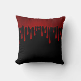 Druppelend Rood Satijnen Bloed Druppels Halloween Kussen