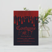 Druppelend Rood Satijnen Bloed Drupt Halloween Fee Kaart (Staand voorkant)