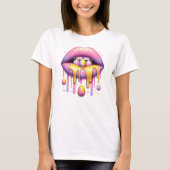 Druppelend Snoep Lips Easter Egg T-shirt (Voorkant)