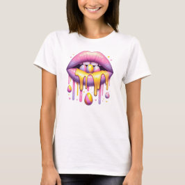 Druppelend Snoep Lips Easter Egg T-shirt