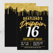 Druppelend Verjaardagsfeestje Kaart (Voorkant / Achterkant)