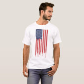 Druppelende Amerikaanse vlag T-shirt (Voorkant volledig)