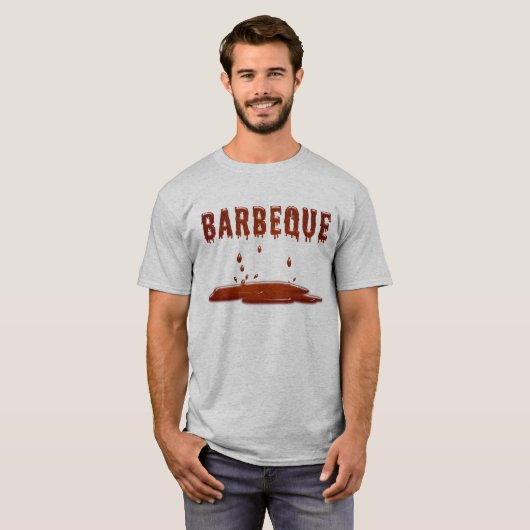 Druppelende barbecuesaus t-shirt (Voorkant volledig)