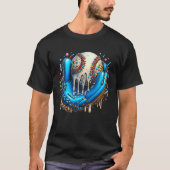 Druppelende Baseball Drip Ice Cream Sprinkles Base T-shirt (Voorkant)