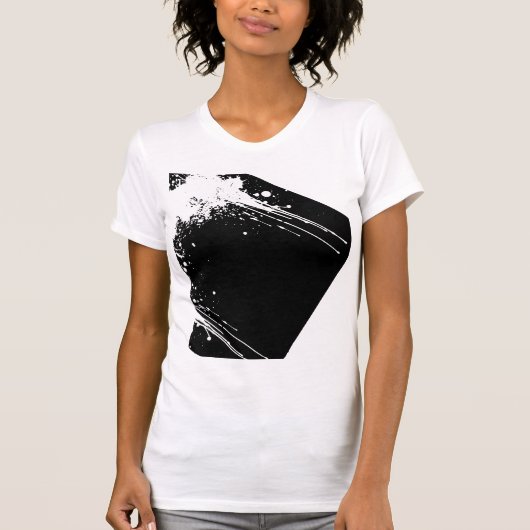 Druppelende Bella + Canvas Vrouwen Slim Fit T-shir T-shirt (Voorkant)