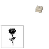 Druppelende Bloedroos: Gotische bloemkunst Rubberstempel (Gestempeld)