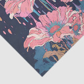 Druppelende Bloemen Decoupage Tissuepapier (Detail)