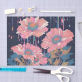 Druppelende Bloemen Decoupage Tissuepapier (Craft)