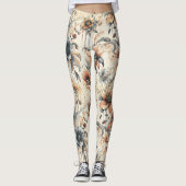 Druppelende  bloemen leggings (Voorkant)