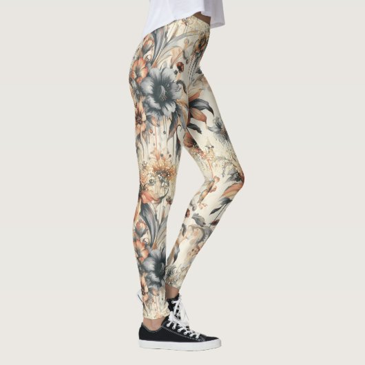 Druppelende  bloemen leggings (Rechts)