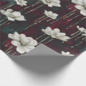 Druppelende Bloemendonkler Folie Cadeaupapier (Hoek)