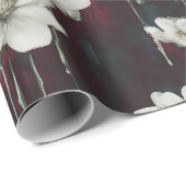 Druppelende Bloemendonkler Folie Cadeaupapier (Rol Hoek)