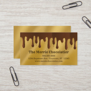 Druppelende Chocolade Snoep Chocoladewinkel Visitekaartje