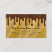 Druppelende Chocolade Snoep Chocoladewinkel Visitekaartje (Voorkant)