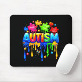 Druppelende druppel puzzel autistische autisme bew muismat (Met muis)
