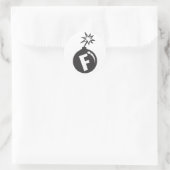 druppelende f-bomstickers ronde sticker (Tas)