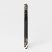 Druppelende Glitter Gold Rain Gepersonaliseerde Na iPhone Hoesje (Linkerkant)