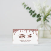 Druppelende Glitter Make-up Artist Wenkbrauw Ogen Visitekaartje (Staand voorkant)