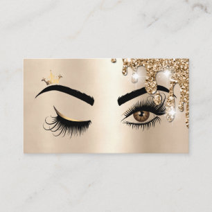 Druppelende gouden make-up Wink Eye Beauty Salon L Visitekaartje