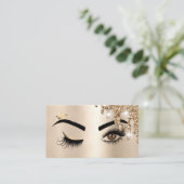 Druppelende gouden make-up Wink Eye Beauty Salon L Visitekaartje (Staand voorkant)
