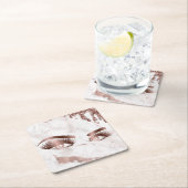 Druppelende gouden rozen ogen kartonnen onderzetters (Insitu)