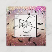 Druppelende gouden wimpers Patroon Veel wimpers