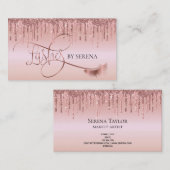 Druppelende gouden wimpers schoonheid make-up meis visitekaartje (Voorkant / Achterkant)