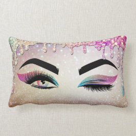 Druppelende gouden Wink Eye Long Lashes Make-up Ar Kussen
