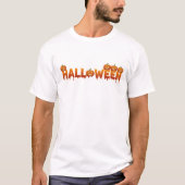 Druppelende Halloween-tekst Jack-o'-Lantern Spooky T-shirt (Voorkant)
