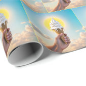 Druppelende Ice Cream Cone in de hete zon Cadeaupapier (Rol Hoek)