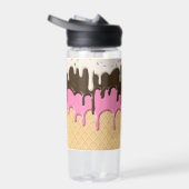 Druppelende Ice Cream Sprinkles Waffle Cone Monogr Waterfles (Rechts)