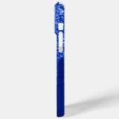 Druppelende Koninklijk Blauwe Glitter Glam Naam Case-Mate iPhone Case (Achterkant / Links)