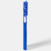 Druppelende Koninklijk Blauwe Glitter Glam Naam Case-Mate iPhone Case (Achterkant / Rechts)