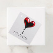 Druppelende Liefdeshart Graffiti  – Pop Art Doodle Bedankjes Labels (In situ)