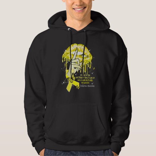 Druppelende Lippen Vlinders Vrouwen Sarcoma Bewust Hoodie (Voorkant)
