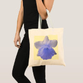 Druppelende Narcis Blauw Tote Bag (Voorkant (product))