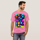 Druppelende neoninkt esthetisch t-shirt (Voorkant volledig)