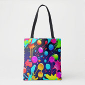 Druppelende neoninkt esthetisch tote bag (Voorkant)