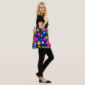 Druppelende neoninkt esthetisch tote bag (Op model)