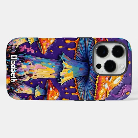 Druppelende psychedelische schimmels Case-Mate iPhone case (Achterkant (horizontaal))