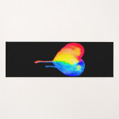 Druppelende Rainbow Heart Yoga Mat (Voorkant (horizontaal))