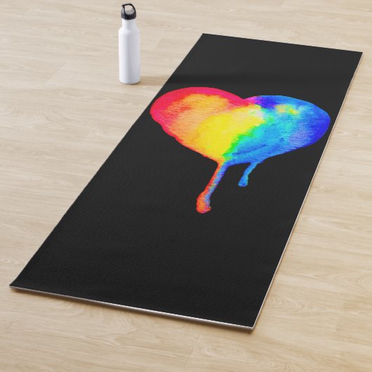 Druppelende Rainbow Heart Yoga Mat (In situ)