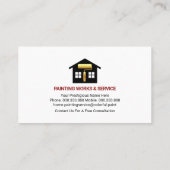 Druppelende rode natte verf Home Reparaties Visitekaartje (Achterkant)