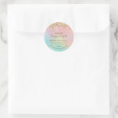 Druppelende Roze Gouden Glitter Suiker Scrub Label (Tas)